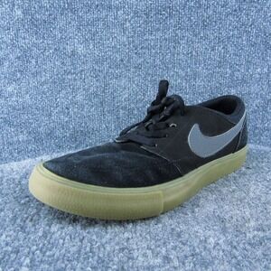 Nike Boys Sneaker‎ Shoes Athletic Black Leather Lace Up Size Y 5 Medium